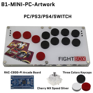 FightBox B1-MINI All Button Leverless Arcade Game Controller for