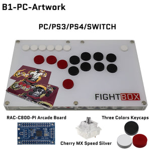 FightBox B1 All Button Leverless Arcade Game Controller for PC/PS