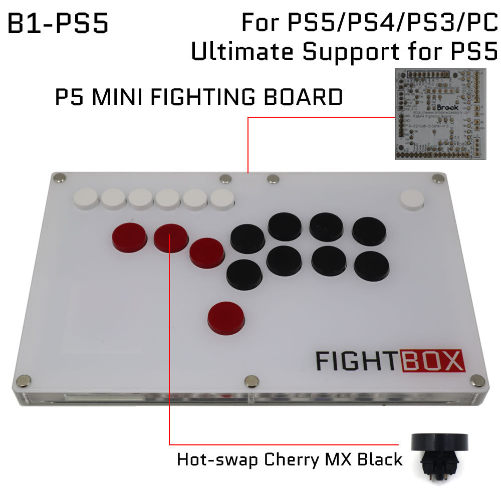 FightBox B1 All Button Leverless Arcade Game Controller for PC/PS