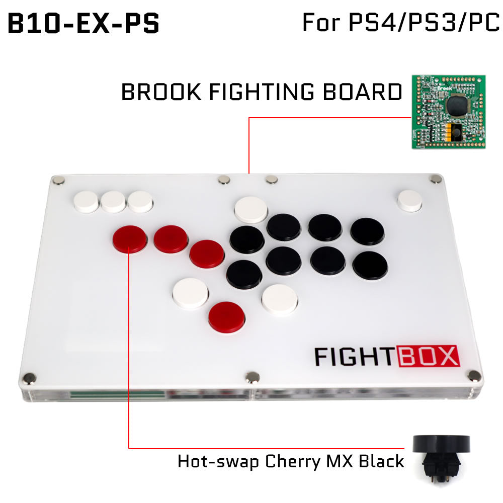 FightBox B10-EX All Button Leverless Arcade Game Controller for PC/PS/XBOX/SWITCH