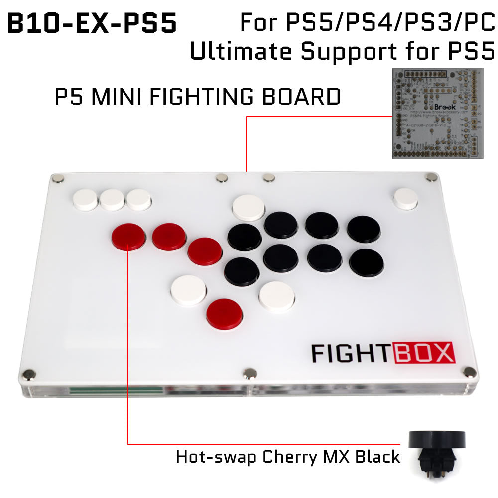 FightBox B10-EX All Button Leverless Arcade Game Controller for PC/PS/XBOX/SWITCH