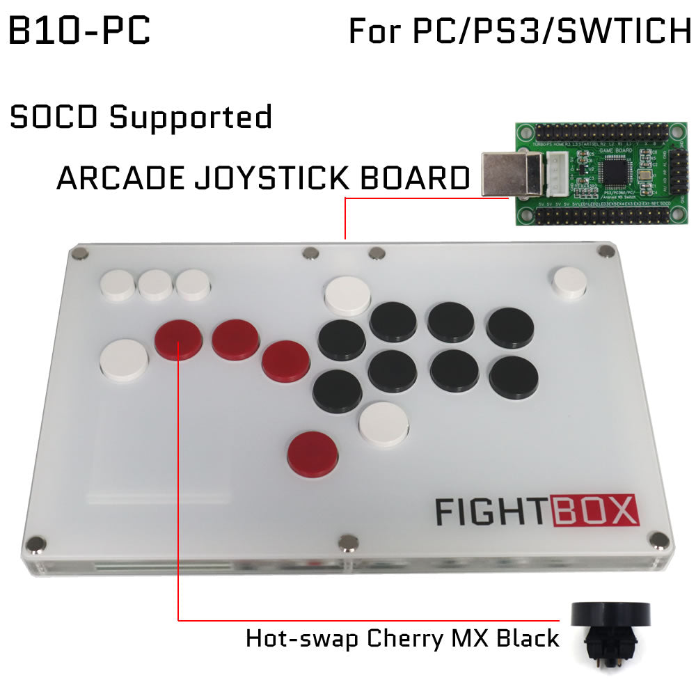 だんご✨ FIGHTBOX B-10 アーケードコントローラー FightBox B10 All Button Leverless Arcade Game Controller for