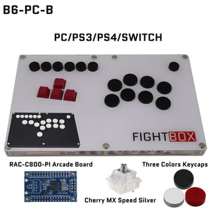 FightBox B6 Keyboard Button Leverless Arcade Game Controller for