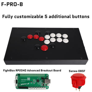 FightBox F-PRO All Button Leverless Arcade Game Controller for PC/PS/SWITCH