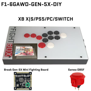 FightBox F-GEN-5X All Button Leverless Arcade Game Controller for Xbox Series X|S/PS5/Switch/PC