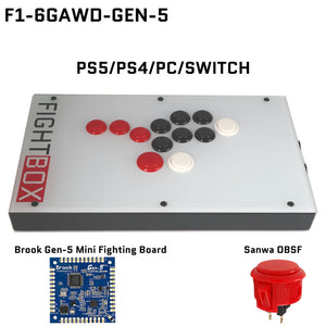 FightBox F-GEN-5 All Button Leverless Arcade Game Controller for PS5/PS4/PC/SWITCH