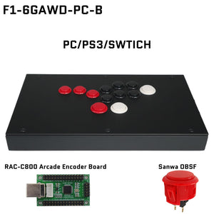 FightBox F1-6GAWD All Button Leverless Arcade Game Controller