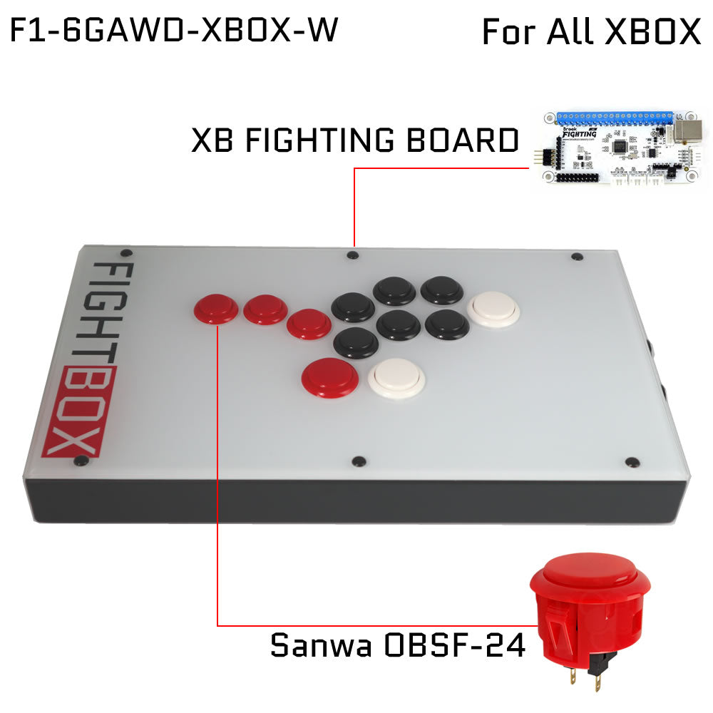 FightBox F1-6GAWD All Button Leverless Arcade Game Controller for PC/P ...