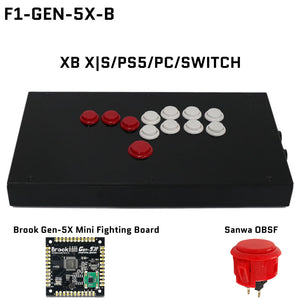 FightBox F-GEN-5X All Button Leverless Arcade Game Controller for Xbox Series X|S/PS5/Switch/PC