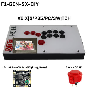 FightBox F-GEN-5X All Button Leverless Arcade Game Controller for Xbox Series X|S/PS5/Switch/PC