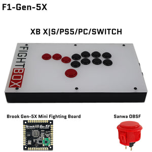 FightBox F-GEN-5X All Button Leverless Arcade Game Controller for Xbox Series X|S/PS5/Switch/PC