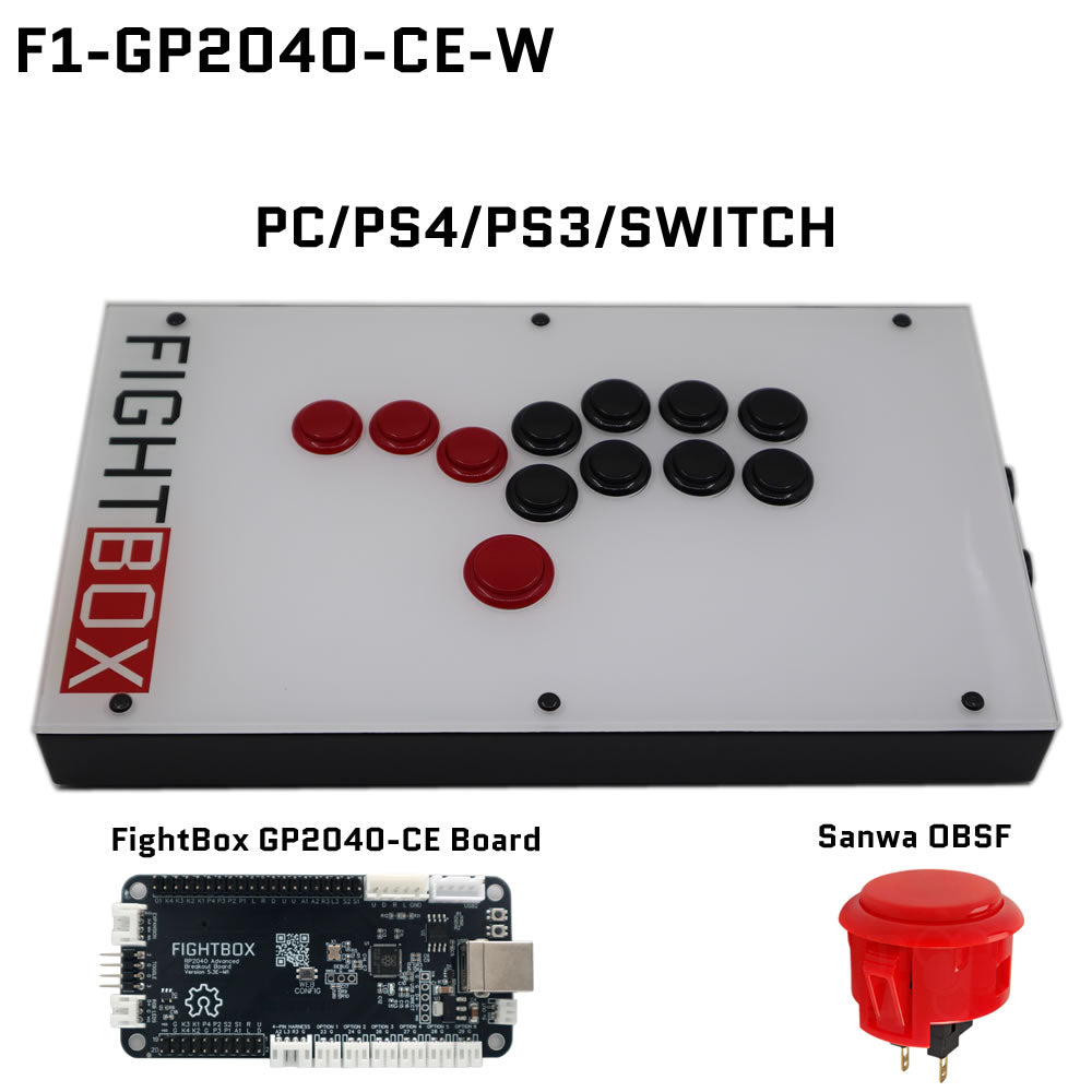 FightBox F1 All Button Leverless Arcade Game Controller for PC/PS