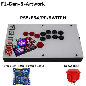 FightBox F1 All Button Leverless Arcade Game Controller for PC/PS