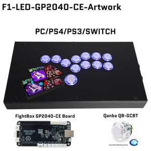 FightBox F1-LED All Button Leverless Arcade Game Controller for PC