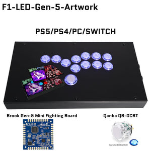 FightBox F1-LED All Button Leverless Arcade Game Controller for PC