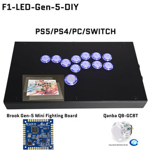 FightBox F1-LED All Button Leverless Arcade Game Controller for PC