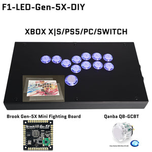 FightBox F1-LED All Button Leverless Arcade Game Controller for PC