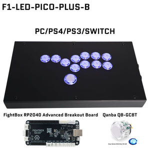FightBox F1-LED All Button Leverless Arcade Game Controller for PC