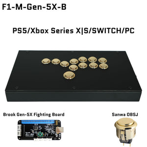 FightBox F1-Metallic All Button Leverless Arcade Game Controller