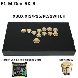 FightBox F1-Metallic All Button Leverless Arcade Game Controller
