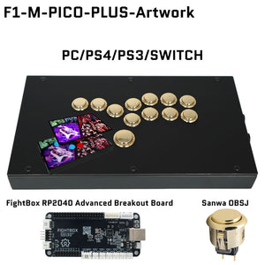 FightBox F1-Metallic All Button Leverless Arcade Game Controller