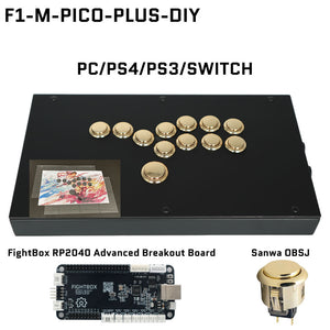 FightBox F1-Metallic All Button Leverless Arcade Game Controller