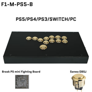 FightBox F1-Metallic All Button Leverless Arcade Game Controller