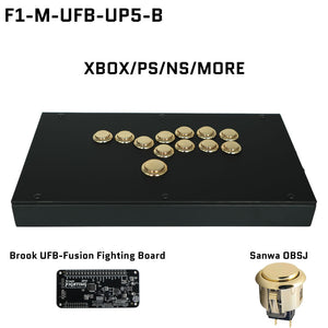 FightBox F1-Metallic All Button Leverless Arcade Game Controller