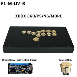 FightBox F1-Metallic All Button Leverless Arcade Game Controller