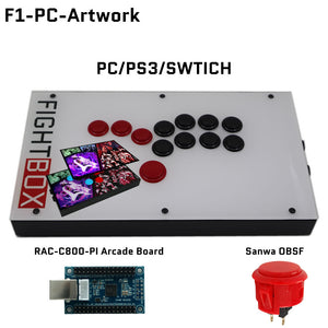 FightBox F1 All Button Leverless Arcade Game Controller for PC/PS