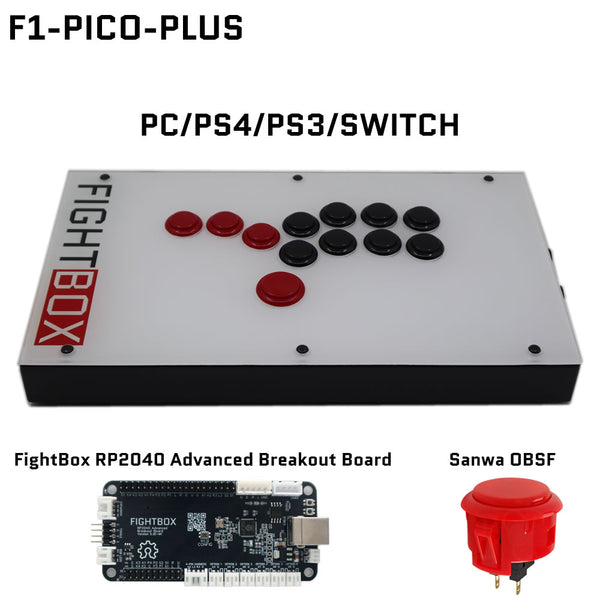 FightBox F-GP2040-CE All Button Leverless Arcade Game Controller