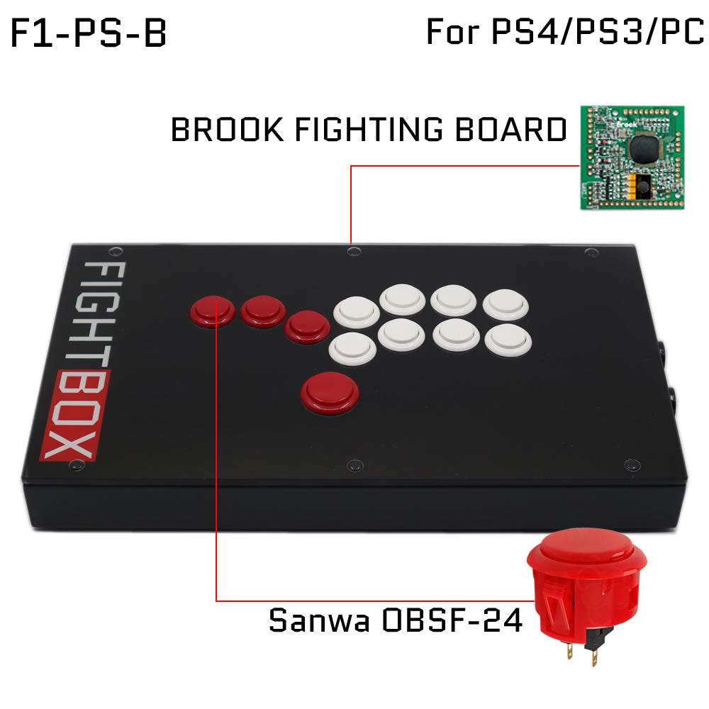 FightBox F1 All Button Leverless Arcade Game Controller for PC/PS/XBOX/SWITCH