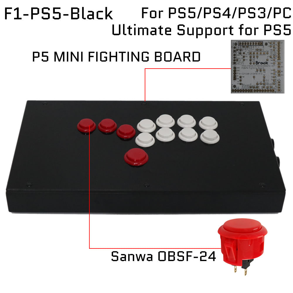 FightBox F1 All Button Leverless Arcade Game Controller for PC/PS/XBOX/SWITCH