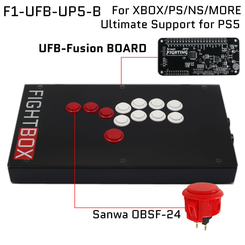 FightBox F1 All Button Leverless Arcade Game Controller for PC/PS/XBOX ...