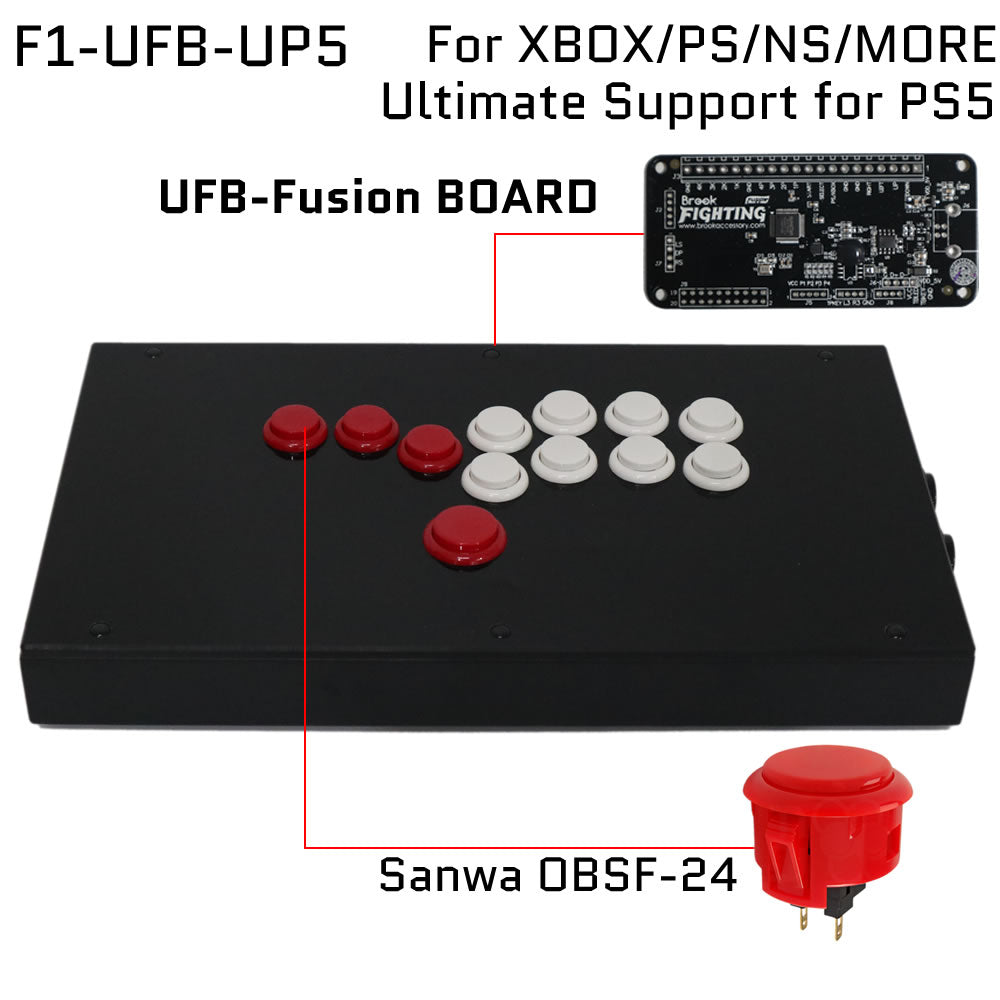 FightBox F1 All Button Leverless Arcade Game Controller for PC/PS/XBOX/SWITCH