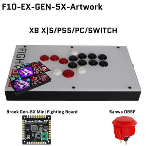 FightBox F-GEN-5X All Button Leverless Arcade Game Controller for Xbox Series X|S/PS5/Switch/PC