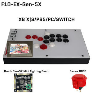 FightBox F-GEN-5X All Button Leverless Arcade Game Controller for Xbox Series X|S/PS5/Switch/PC