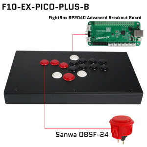 FightBox F-PICO-PLUS All Button Leverless Arcade Game Controller for PC/PS/SWITCH