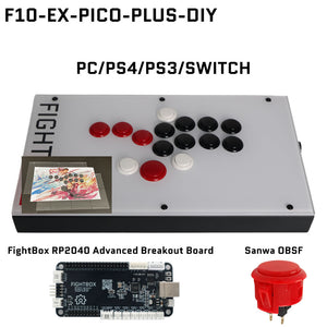FightBox F10-EX All Button Leverless Arcade Game Controller for PC