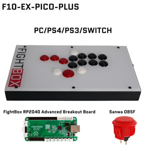 FightBox F-PICO-PLUS All Button Leverless Arcade Game Controller for PC/PS/SWITCH