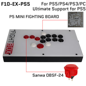 FightBox F10-EX All Button Leverless Arcade Game Controller for PC/PS/XBOX/SWITCH