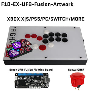 FightBox F10-EX All Button Leverless Arcade Game Controller for PC