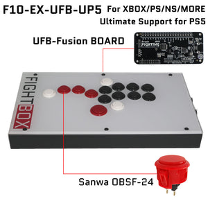 FightBox F10-EX All Button Leverless Arcade Game Controller for PC/PS/XBOX/SWITCH