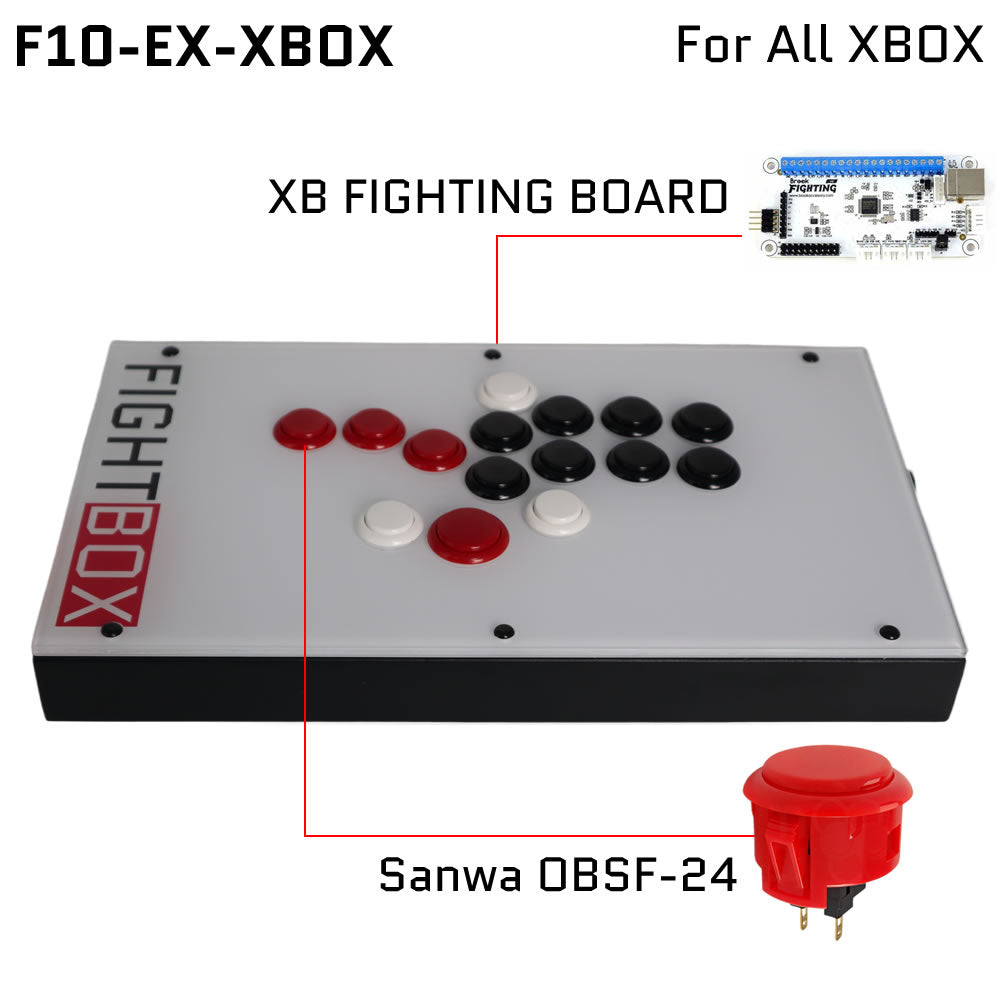 FightBox F10-EX All Button Leverless Arcade Game Controller for PC/PS/XBOX/SWITCH