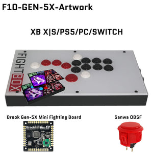FightBox F-GEN-5X All Button Leverless Arcade Game Controller for Xbox Series X|S/PS5/Switch/PC