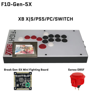 FightBox F-GEN-5X All Button Leverless Arcade Game Controller for Xbox Series X|S/PS5/Switch/PC