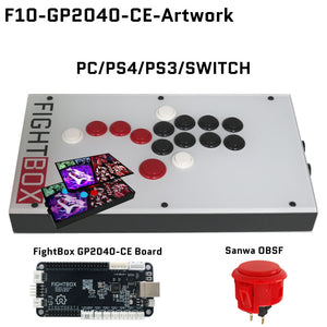 FightBox F10 All Button Leverless Arcade Game Controller for PC/PS