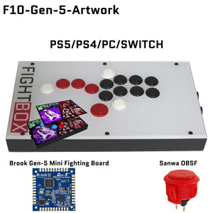 FightBox F10 All Button Leverless Arcade Game Controller for PC/PS