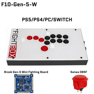 FightBox F10 All Button Leverless Arcade Game Controller for PC/PS