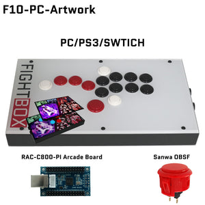 FightBox F10 All Button Leverless Arcade Game Controller for PC/PS